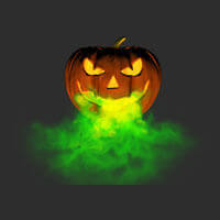 Pumpkin with Green Smoke