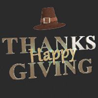 Realistic Happy Thanksgiving Text