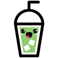 Smiling kawaii smoothie